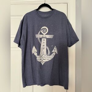 Threadless Blue Anchor Tee Short Sleeve